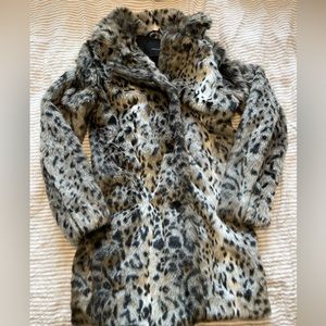 Aritzia Talula Beckledge Faux Fur Animal Print Jacket - XXS